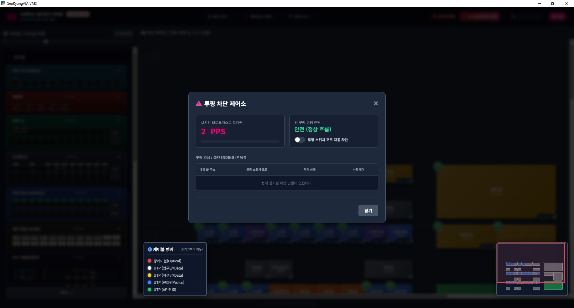 브로드캐스트 모니터링 및 루핑 차단 제어소